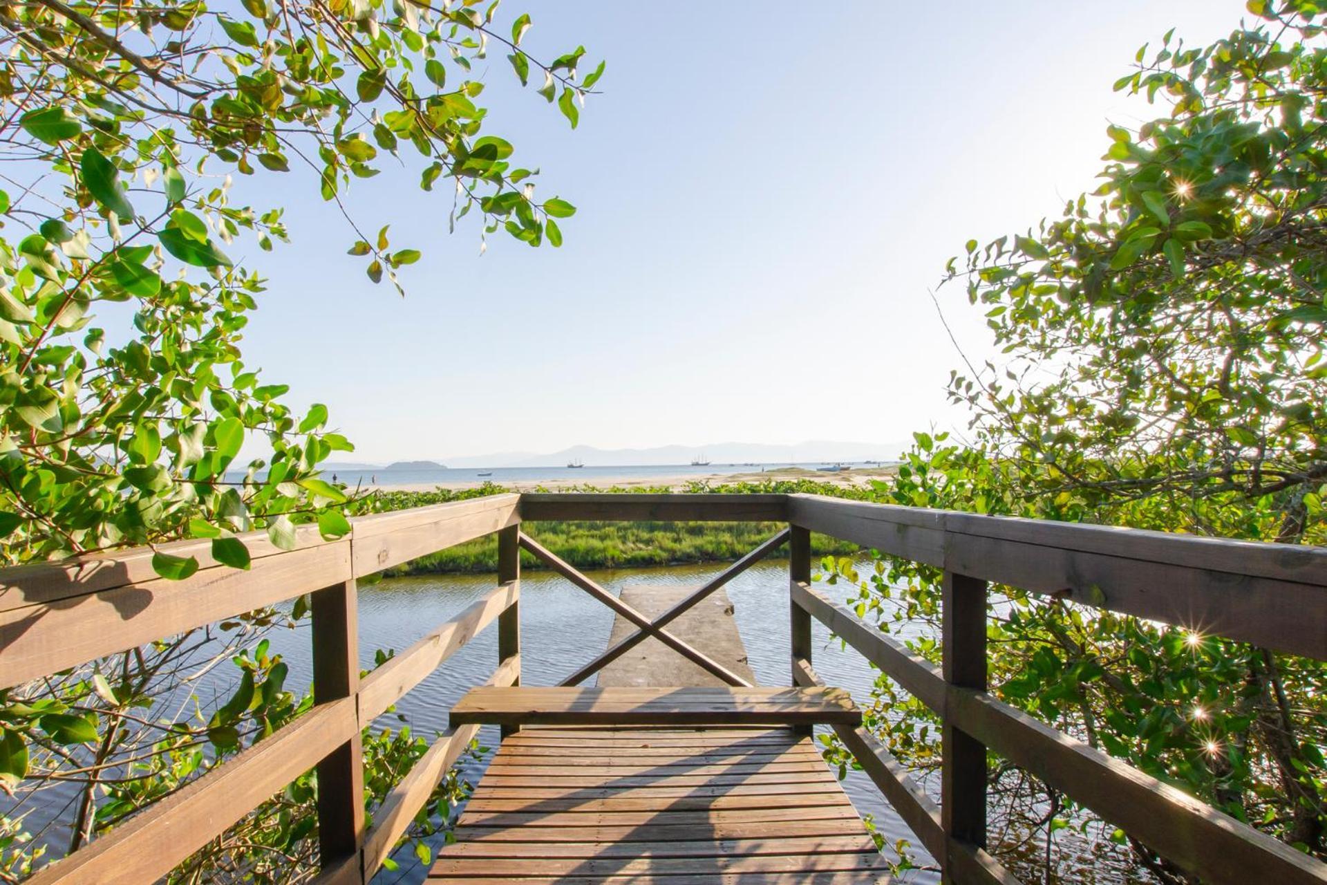 Apartamento pé na areia em condomínio com piscina N1298 Florianopolis Exterior foto